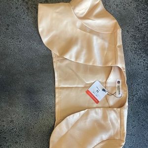 Blackbutterfly vintage inspired gold satin bolero